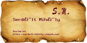 Serdült Mihály névjegykártya